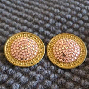 Richard Kerr Elegant Gold and Pink Earrings